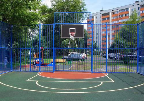 Забор Protect для баскетбольной площадки в Белорецке